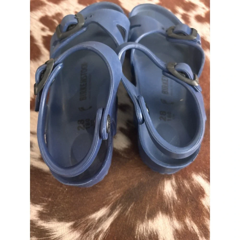 Birkenstock Rio Unisex Kids Blue Strappy Buckle Sandals US 10 28